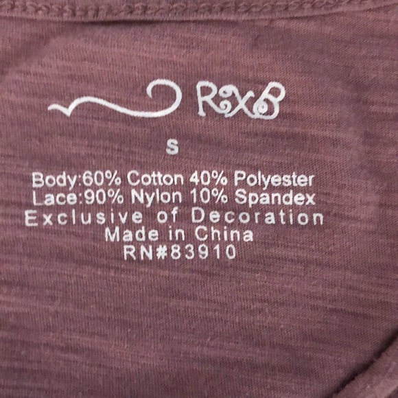 ✨ RXB Long Sleeve Button Down Blouse Top with Lace - Picture 5 of 6